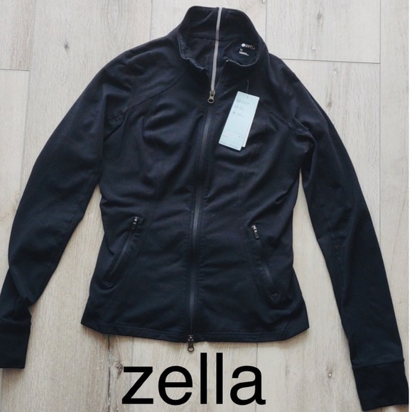 NEW!! ZELLA Black Presence Zip Up Jacket. NWT. SZ:M(8-10). NOW:$40. MRSP: $89. - Picture 6 of 9